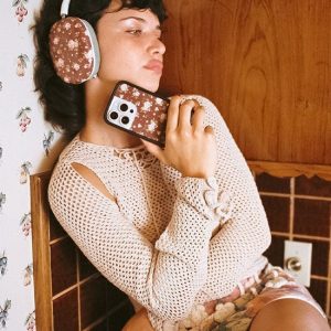 Brown Floral iPhone Case