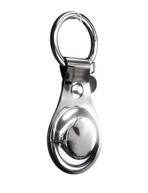 Chrome AirTag Keychain
