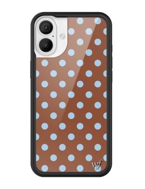Polka Dot | Brown and Blue iPhone Case