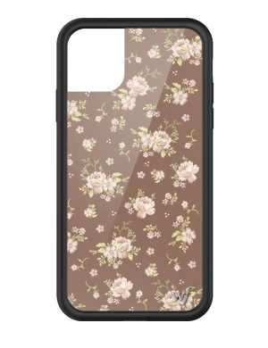 Brown Floral iPhone Case